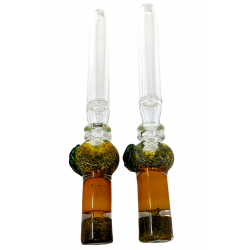 10.5" Leaf Pendant Double Pinch Steamroller Hand Pipe - (Pack of 2) [STJ76]
